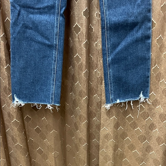 PAIGE High Rise Button-Fly Jeans in Dark Blue - Picture 5 of 14